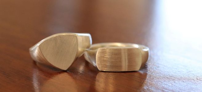 シグネットリング三角＆長方形